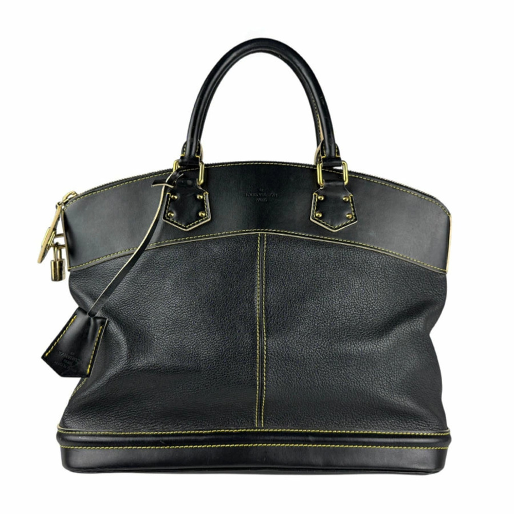 Louis Vuitton Suhali Lockit Leather Handbag Noir Black